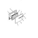 Frigidaire GC32BCW0 oven door, panels diagram