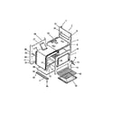 Frigidaire GC32BCW0 interior oven, panels, frame diagram