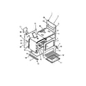 Frigidaire GC32BCW0 interior oven, panels, frame diagram