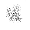 Frigidaire GC32BCW0 interior oven, panels, frame diagram