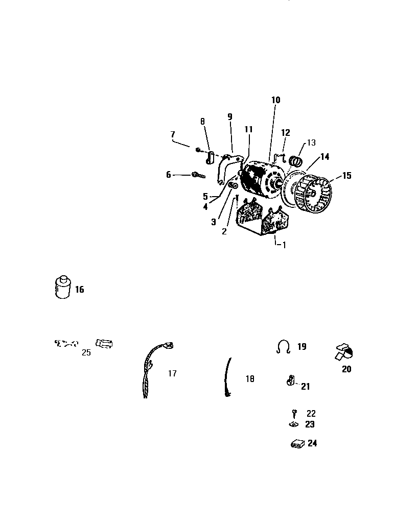 White-Westinghouse DG700EXV5 motor, miscellaneous diagram