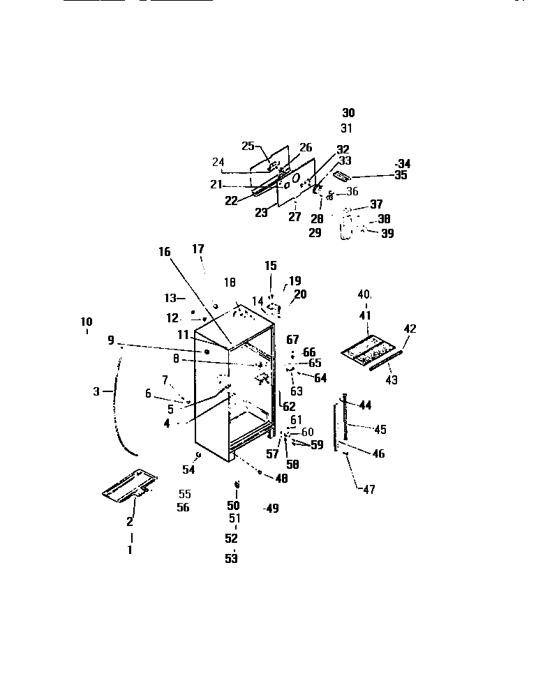 Kelvinator TSK180AN6D cabinet w/ fan assembly diagram