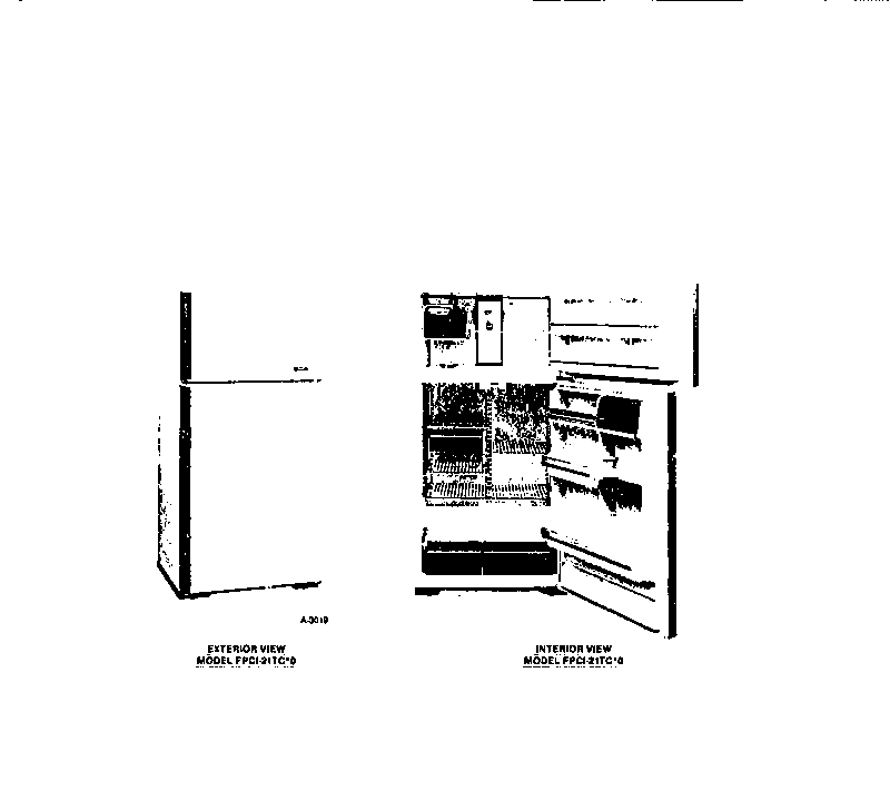 Frigidaire FPCI21TCW0 unit-interior/exterior view diagram