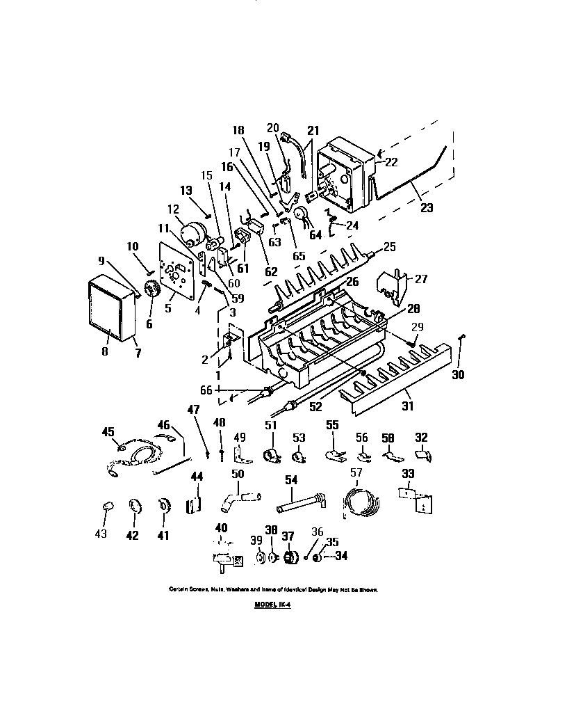 Frigidaire FPCI21TCW0 ik-4 automatic ice maker diagram