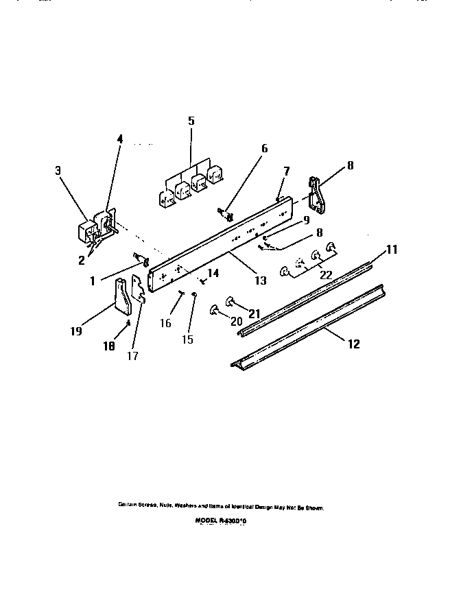 Frigidaire R530DH0 control panel, cook-master, switches diagram