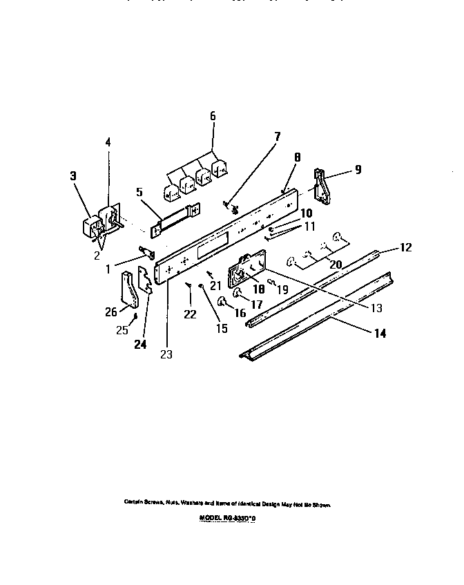 Frigidaire R530DH0 control panel, cook-master, switches diagram