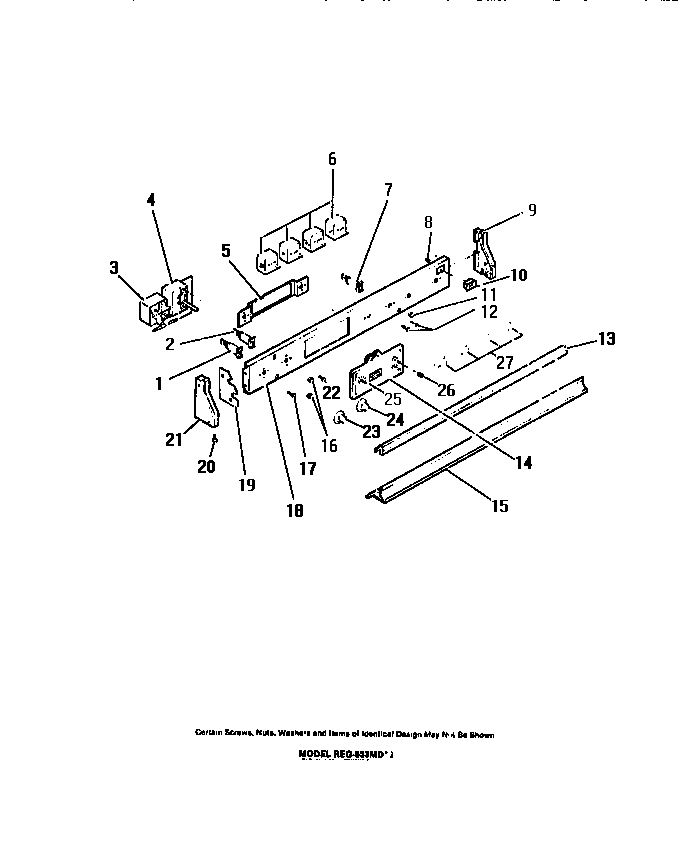 Frigidaire R530DH0 control panel, cook-master, switches diagram