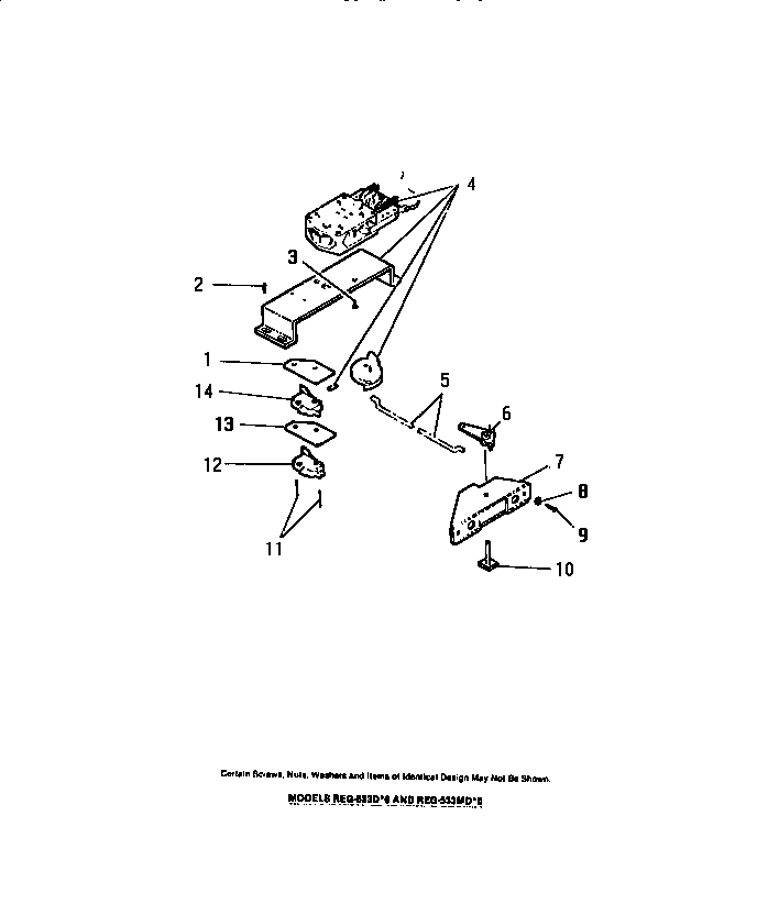 Frigidaire R530DH0 door latch mechanism diagram
