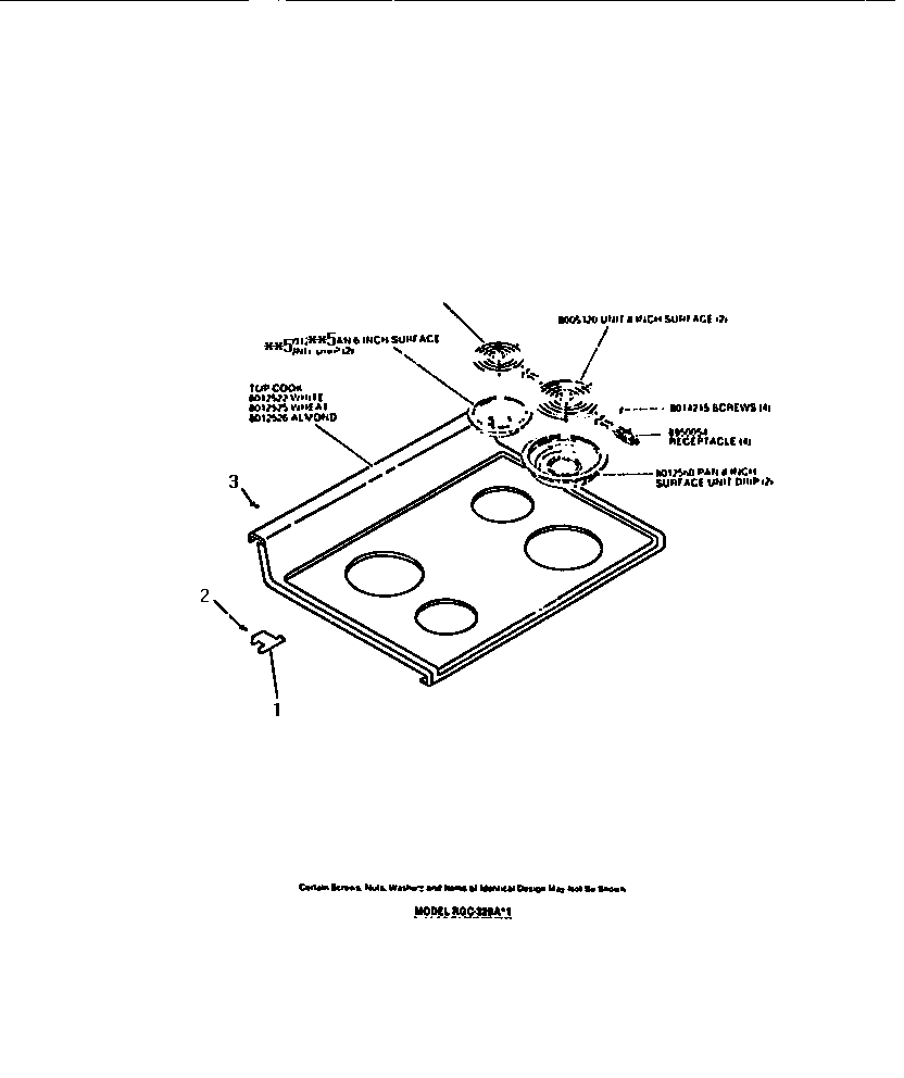 Frigidaire REG36CAA2 cooktop diagram
