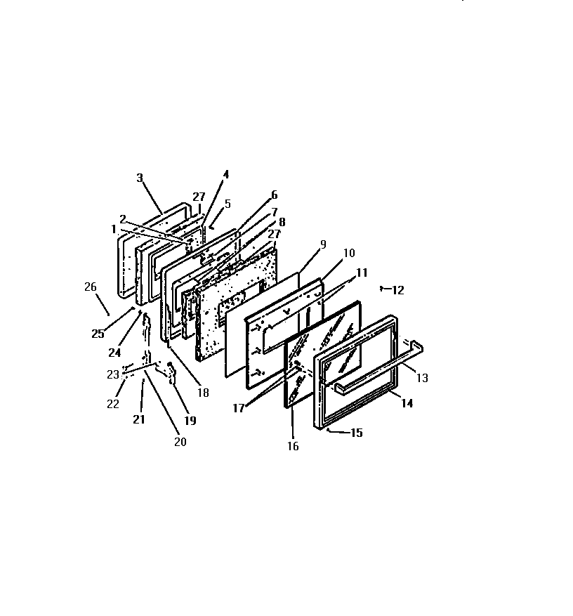 Frigidaire REG36CAA2 door diagram