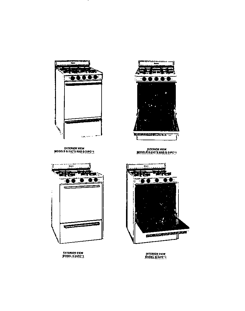 Frigidaire G21PCL1 unit diagram