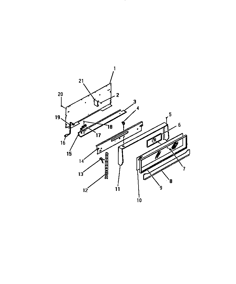 Frigidaire G21PCL1 console diagram