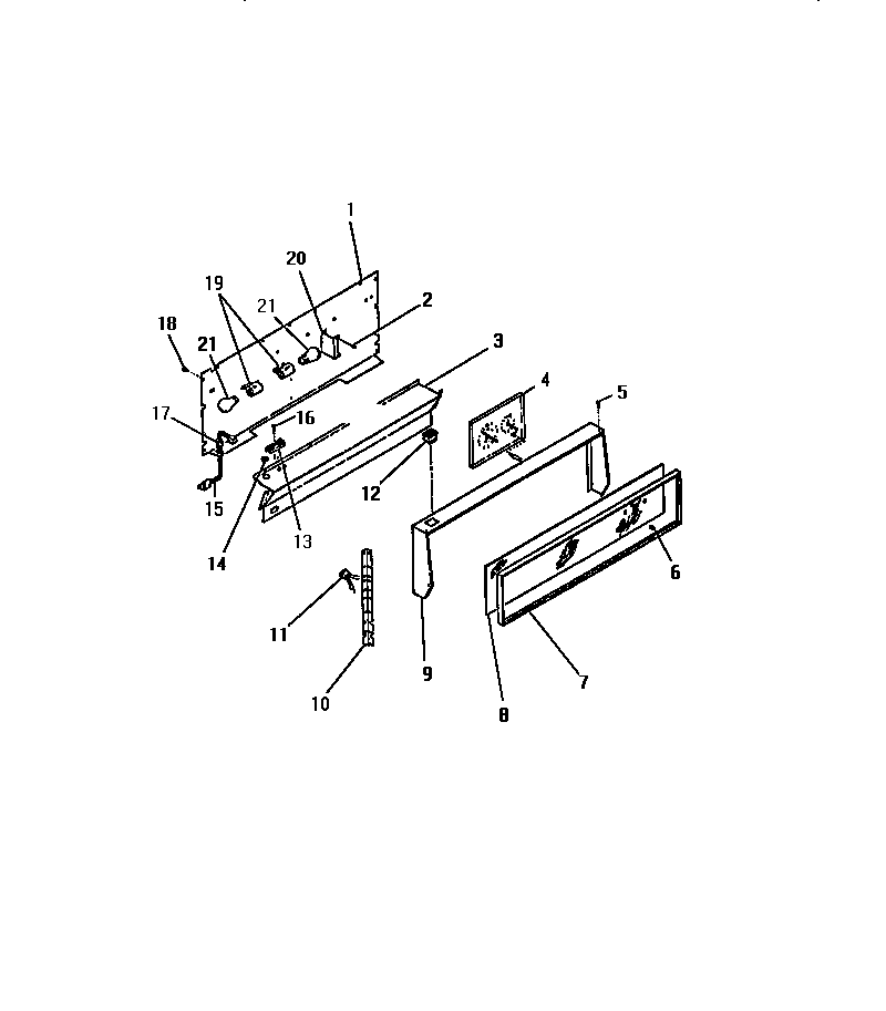 Frigidaire G21PCL1 console diagram