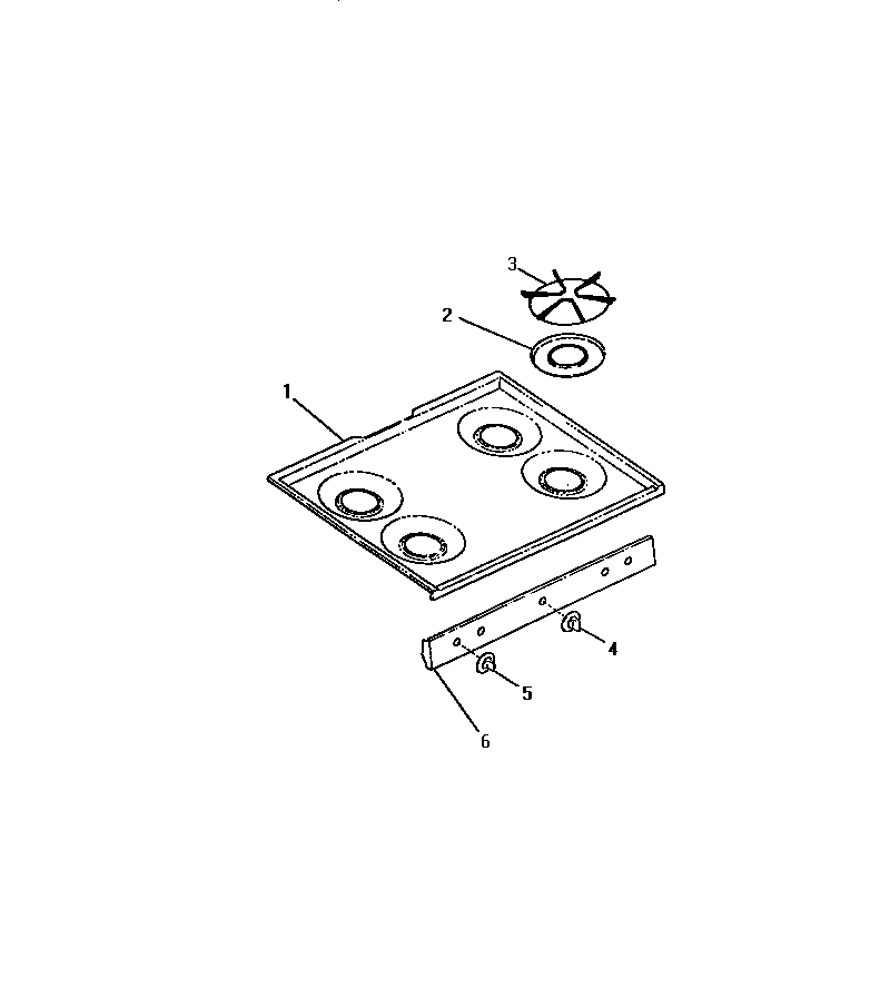 Frigidaire G21PCL1 cooktop diagram