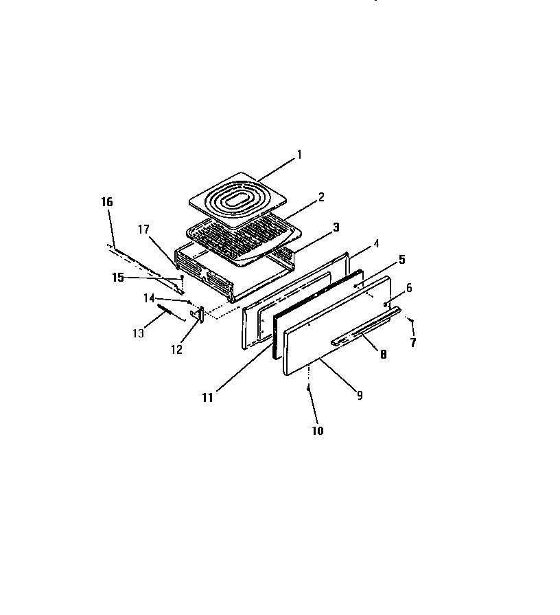 Frigidaire G21PCL1 broiler drawer diagram