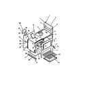 Frigidaire G21CL0 oven cavity, panels, frame diagram