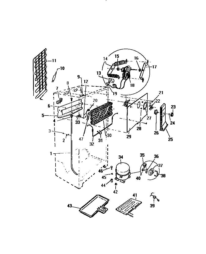 White-Westinghouse RT176GCV2 cooling system diagram