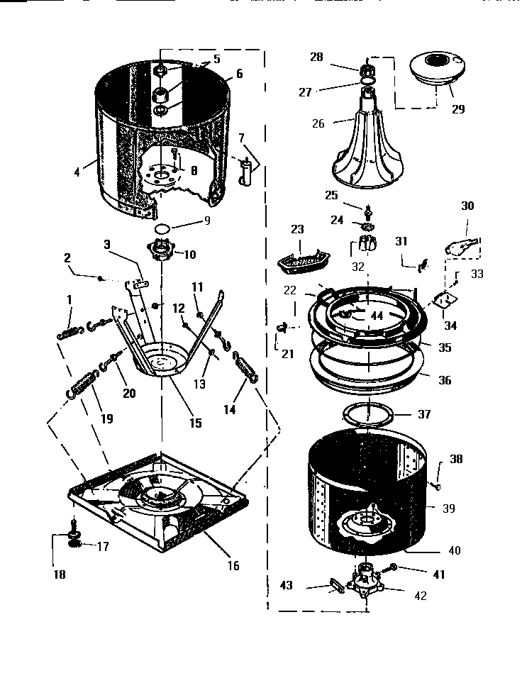 White-Westinghouse LA560JXH3 pump assembly diagram