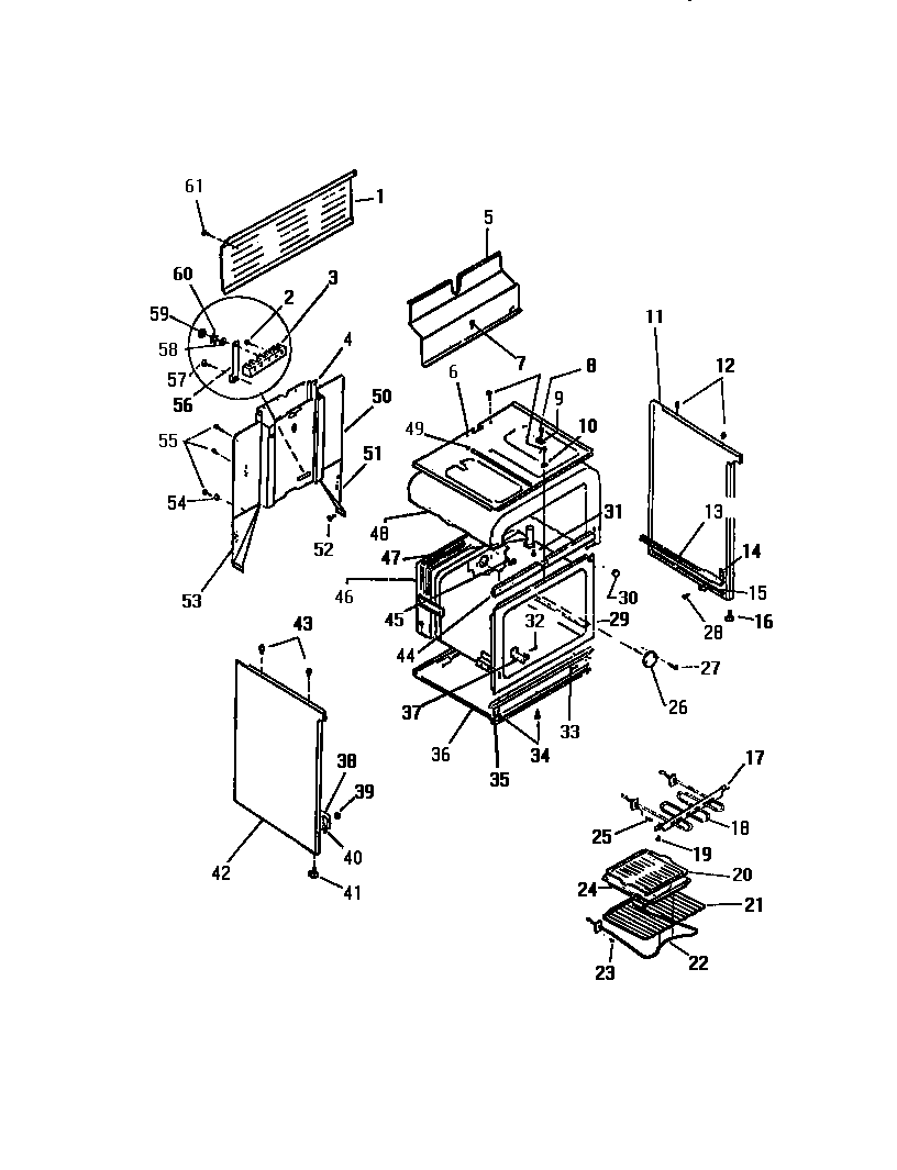 White-Westinghouse KF300GDW2 body, side panels diagram