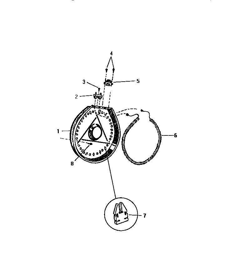 White-Westinghouse DE500EDD1 heater housing diagram