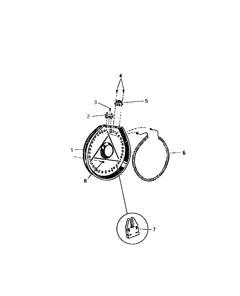 White-Westinghouse DE700EDW1 coil, heater housing diagram