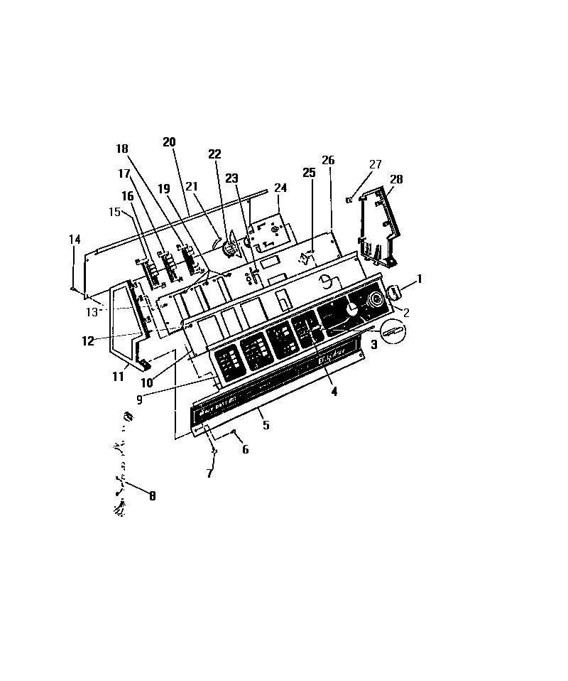 Frigidaire WC3MW2 console diagram