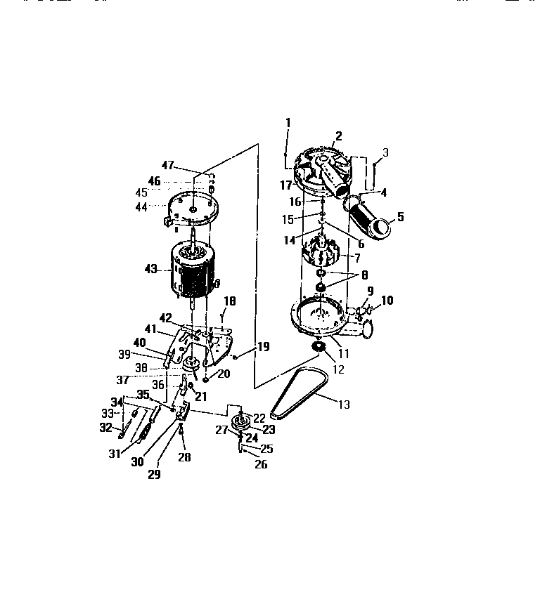 Frigidaire WC3MW2 pump, motor diagram