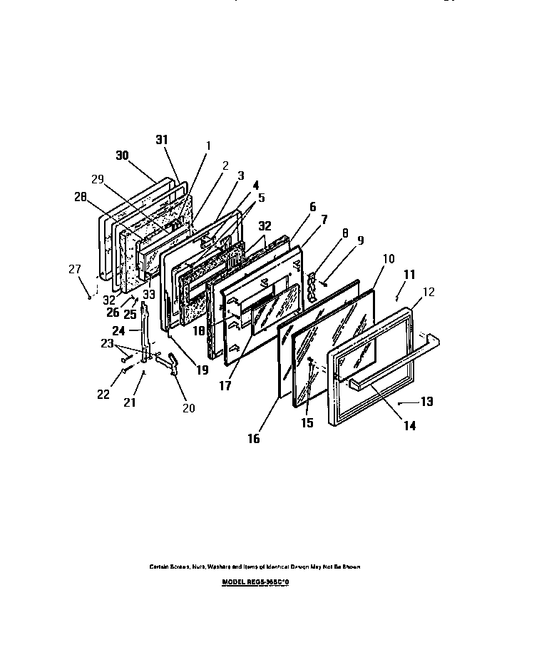 Frigidaire REGS36BCH0 door diagram