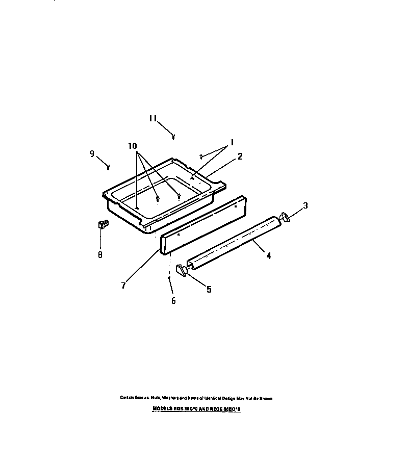 Frigidaire REGS36BCH0 drawer diagram