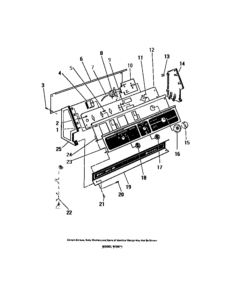 Frigidaire WCDMW2 console diagram