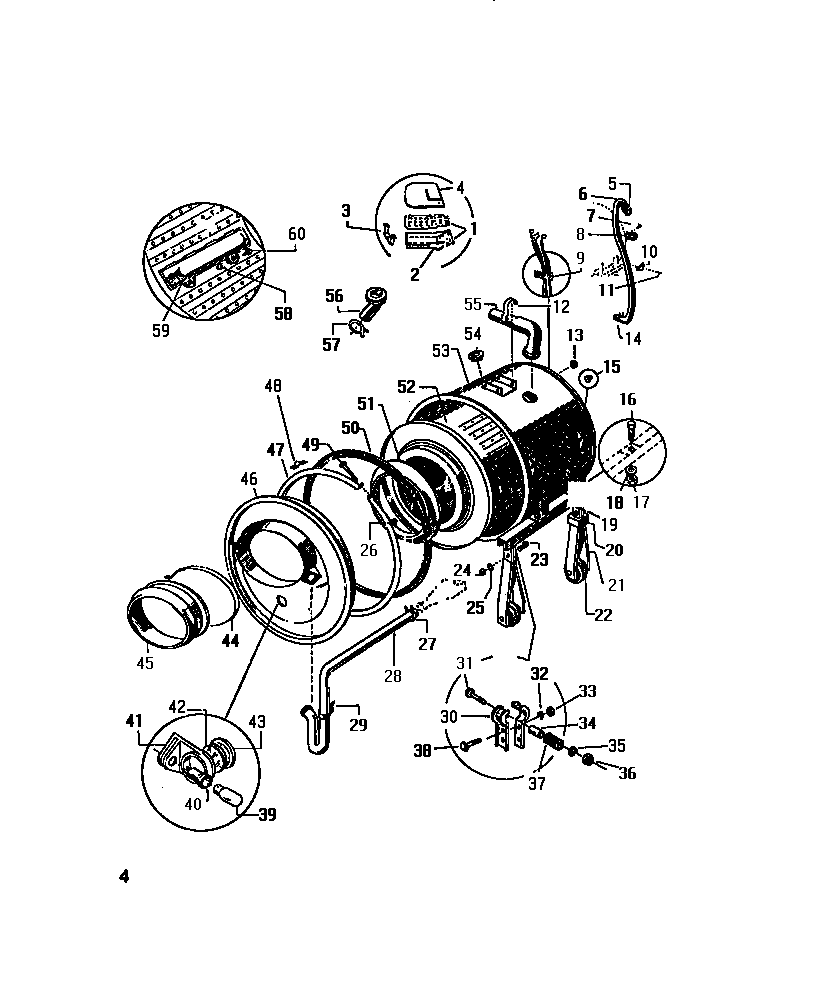 White-Westinghouse LT250EXD4 tubs diagram
