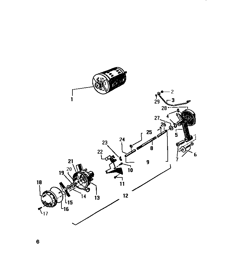 White-Westinghouse LT250EXD4 motor, pump assembly diagram