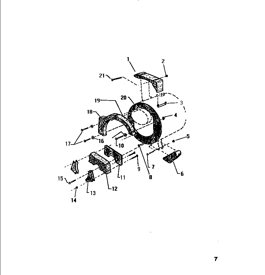 White-Westinghouse LT250EXD4 counterweight section diagram