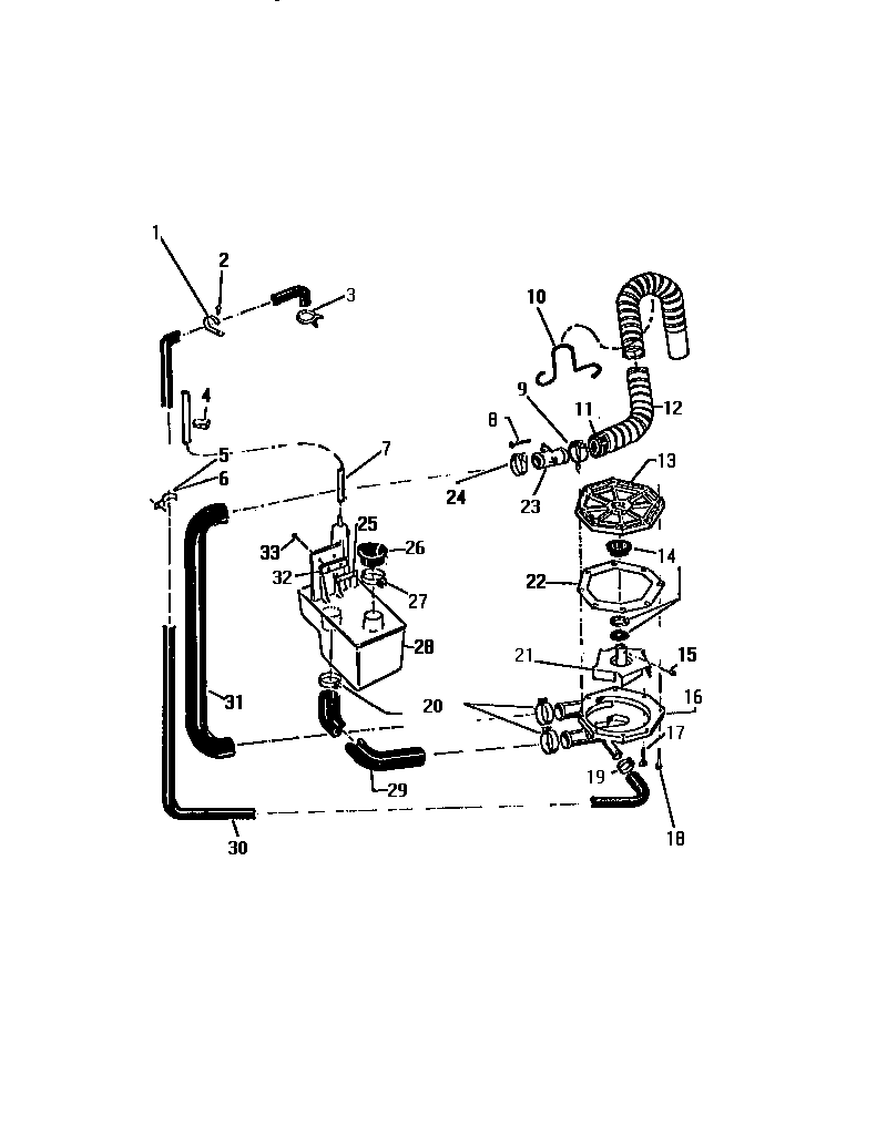 Kelvinator AWC340A0T pump, hoses diagram