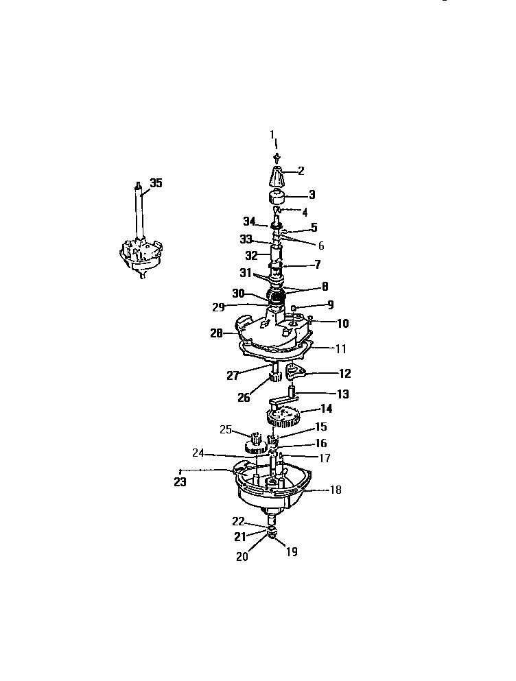 Kelvinator AWC340A0T transmission diagram
