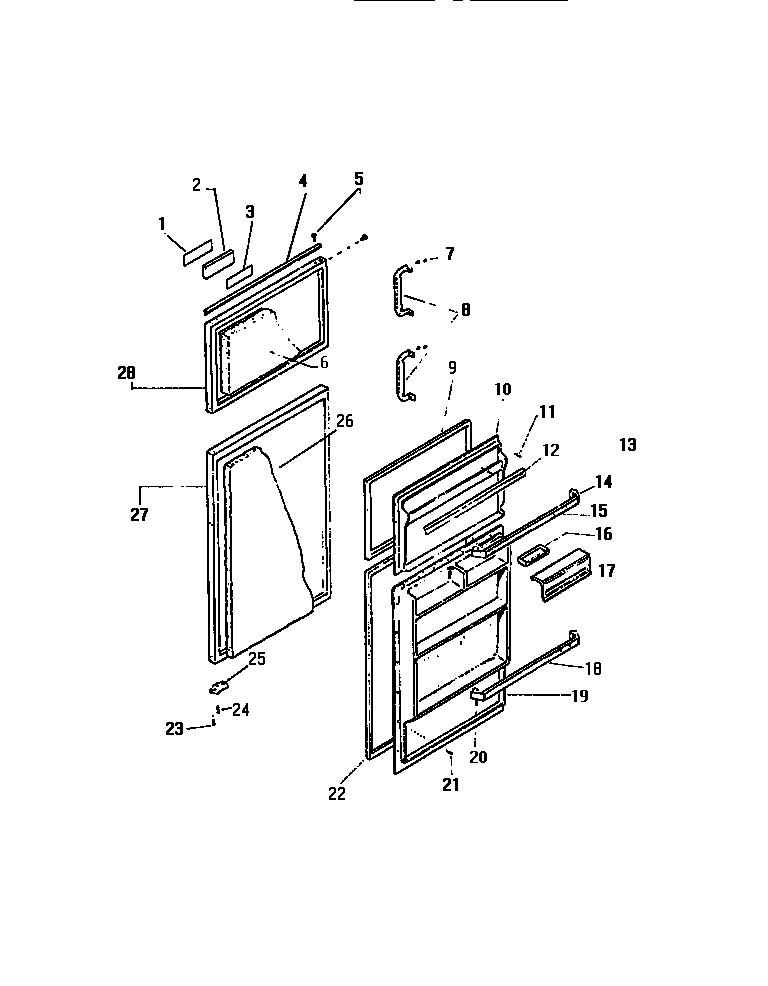 Kelvinator TMK210AN5D door diagram