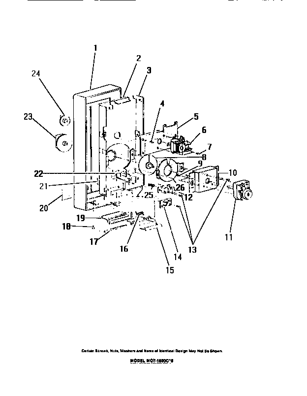 Frigidaire MC1050C0 electrical controls, panel, trim diagram