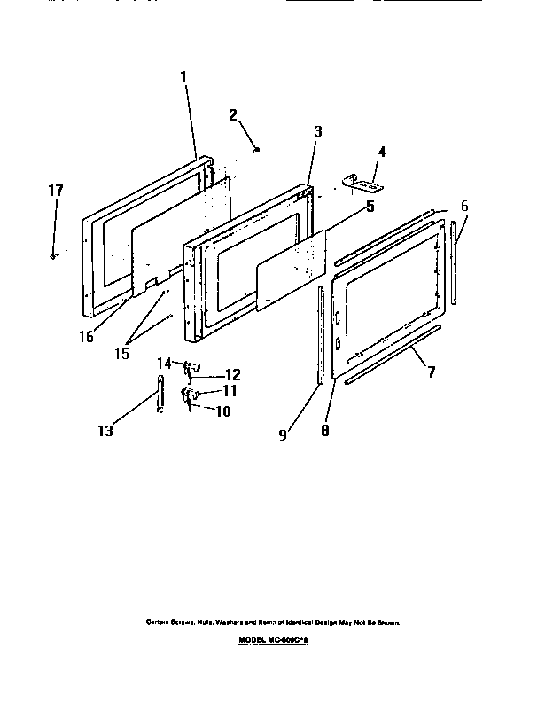 Frigidaire MC1050C0 door panels diagram