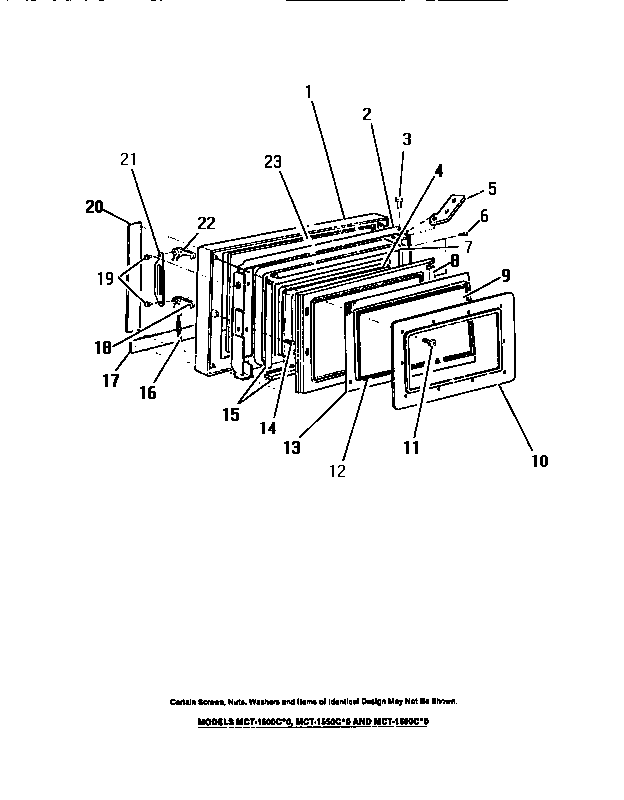 Frigidaire MC1050C0 door panels diagram