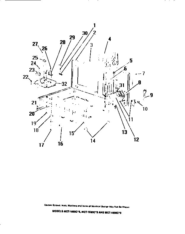 Frigidaire MC1050C0 cabinet base, blower motor, transformer, elec. components diagram