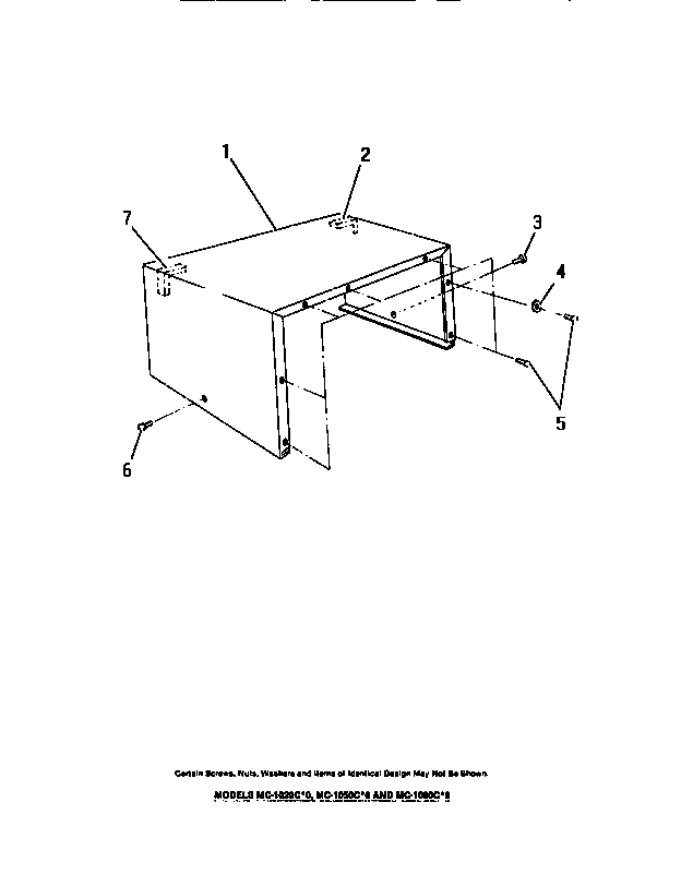 Frigidaire MC1050C0 cabinet shell diagram