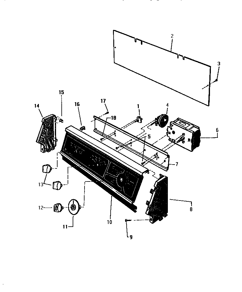 White-Westinghouse LT700EXH1 console & controls diagram