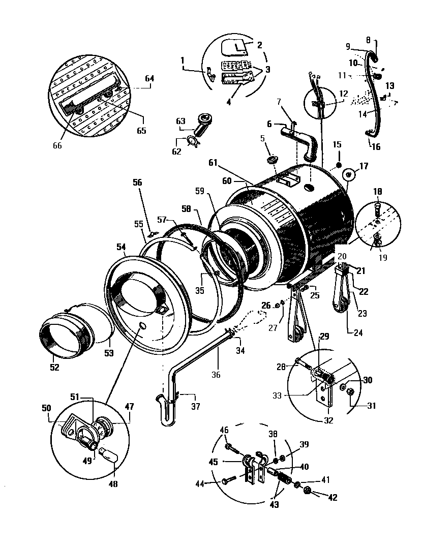 White-Westinghouse LT700EXH1 tubs diagram