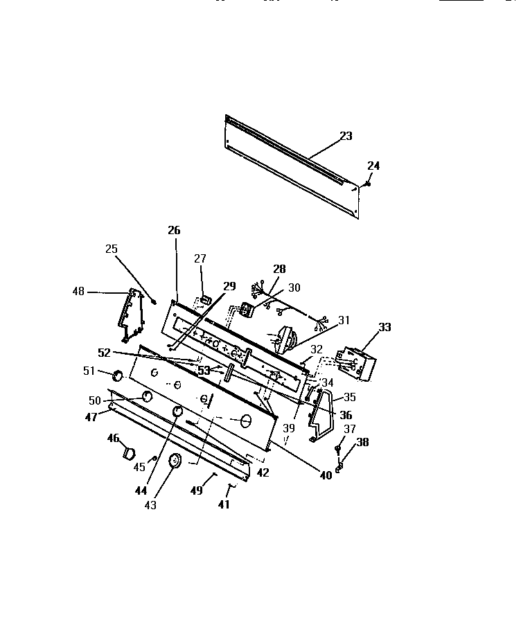 Frigidaire WCDDL2 console & controls diagram