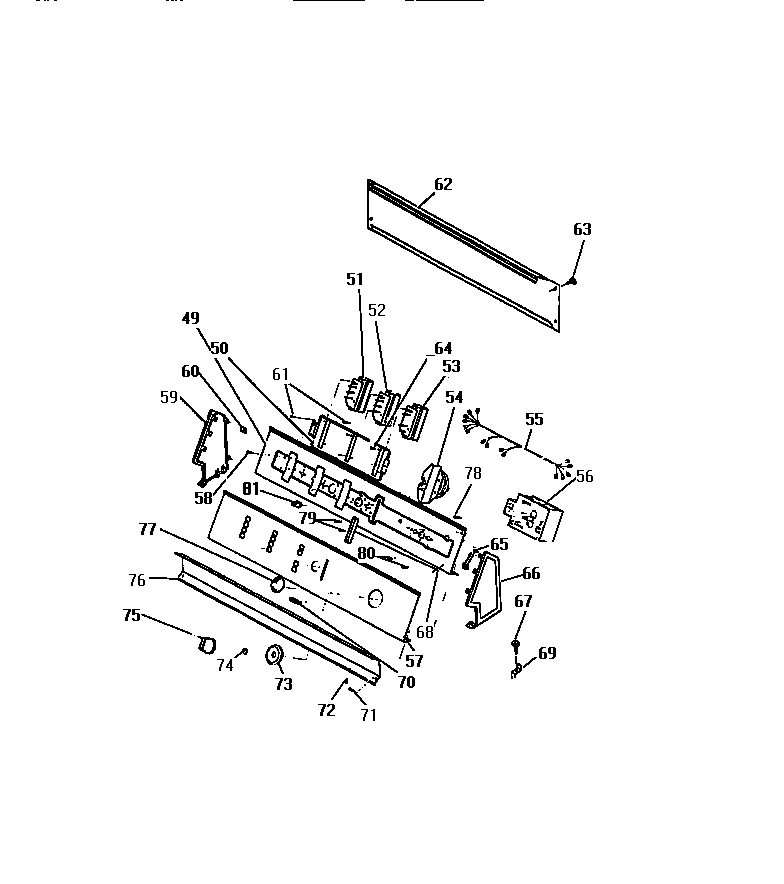 Frigidaire WCDDL2 console & controls diagram