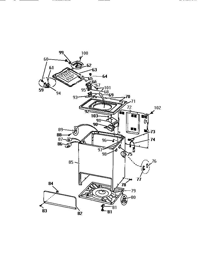 Frigidaire WCDDL2 body diagram