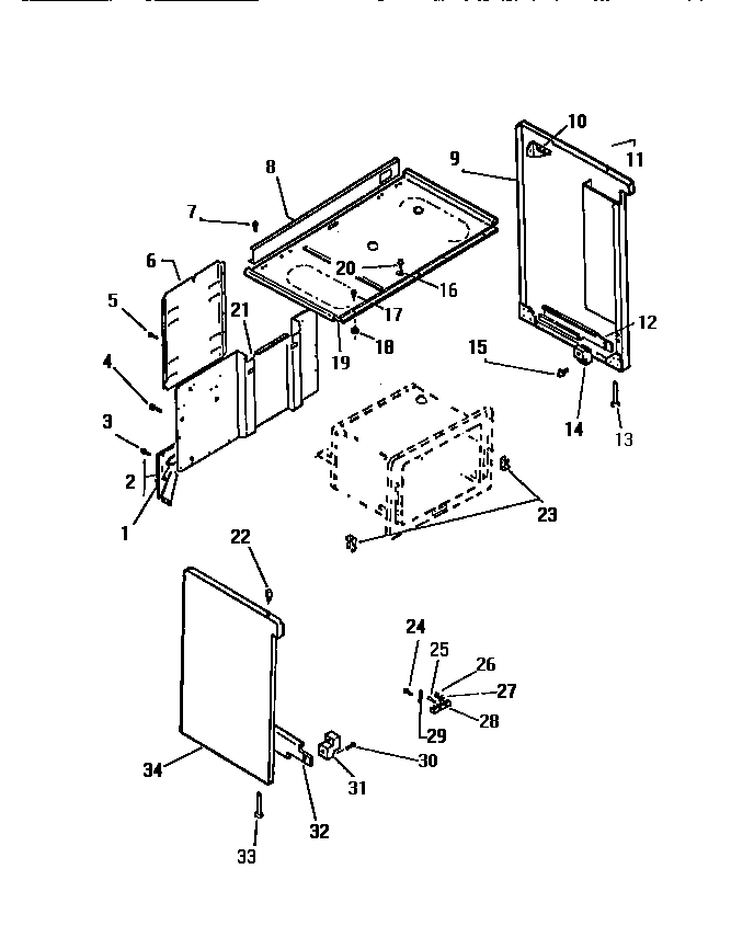 Kelvinator RER306CT0 outer shell diagram
