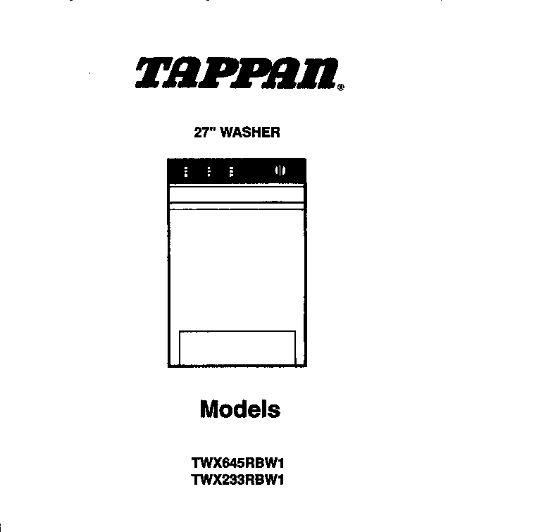 Tappan TWX233RBD1 null diagram