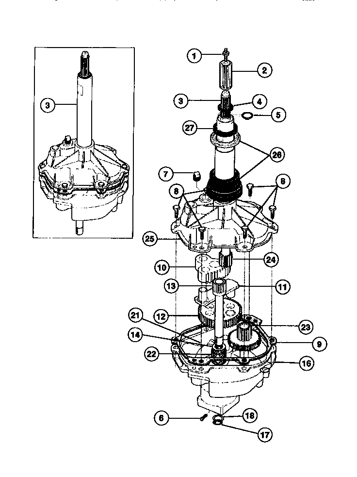 Tappan TWX233RBD1 transmission diagram