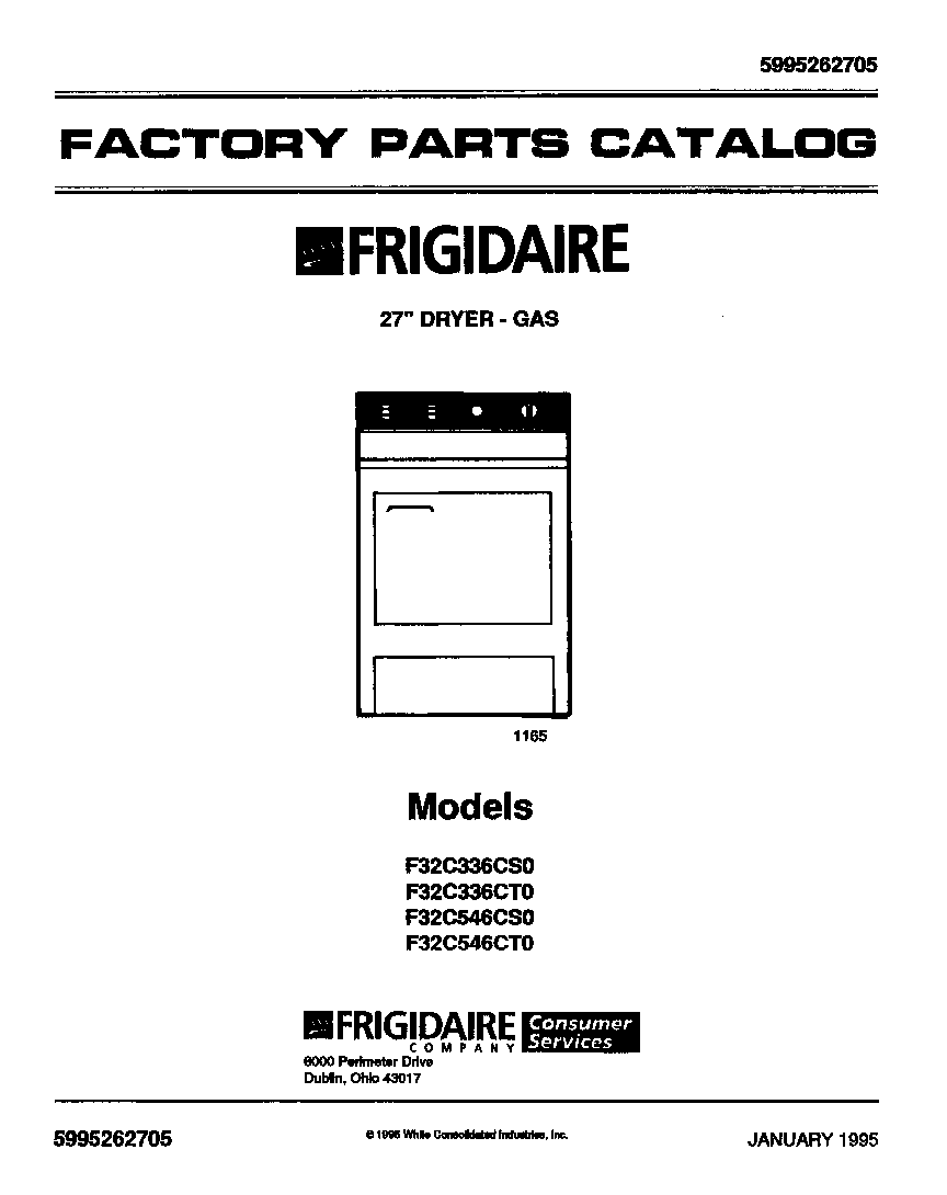 Frigidaire F32C336CS0 cover diagram